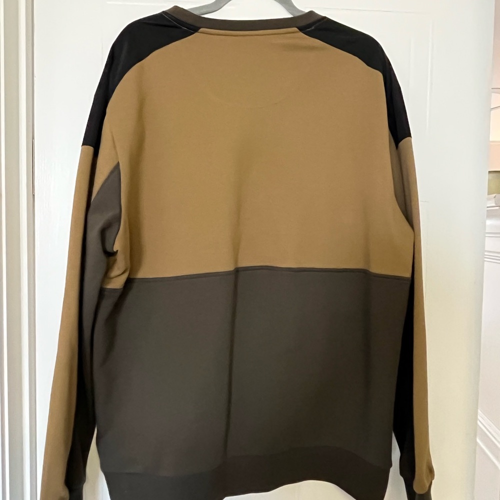 DKNY Men's Colorblock Sweater - Black and Brown - Picture 2 of 9